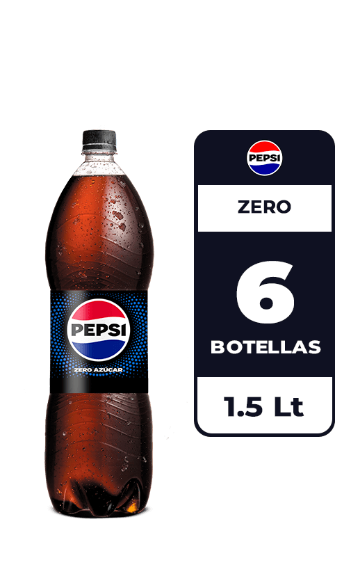 6x Bebida Pepsi Zero Botella 1.5L