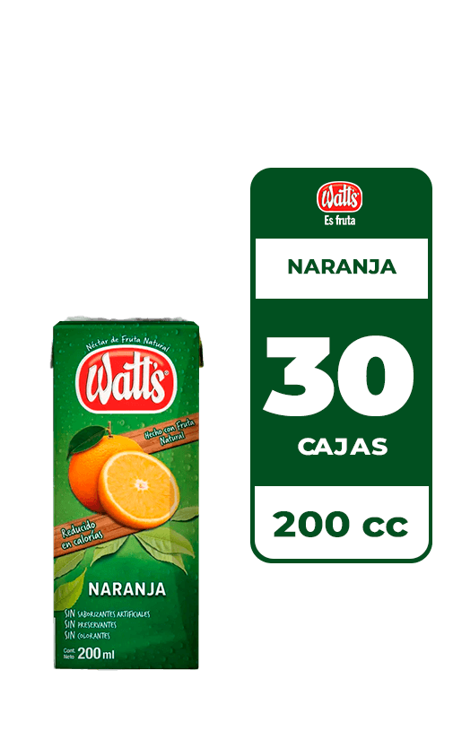 30x Néctar Watt's Naranja 200cc