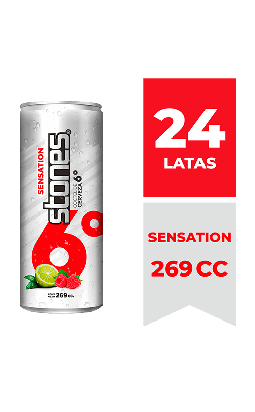 24x Cerveza Stones 6° Sensation Lata 269cc