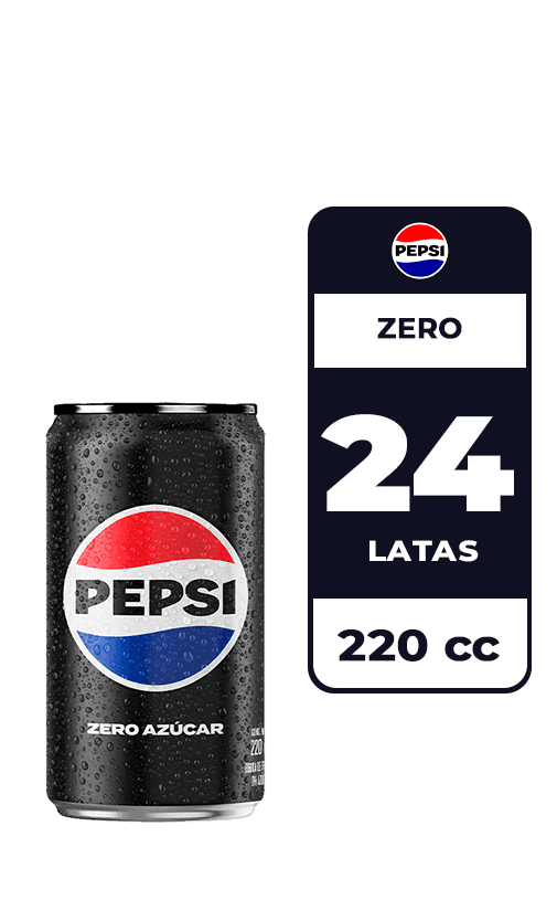 24x Bebida Pepsi Zero Lata 220cc