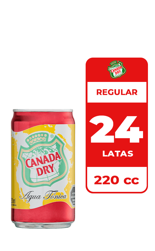 24x Agua Tónica Canada Dry Lata 220cc