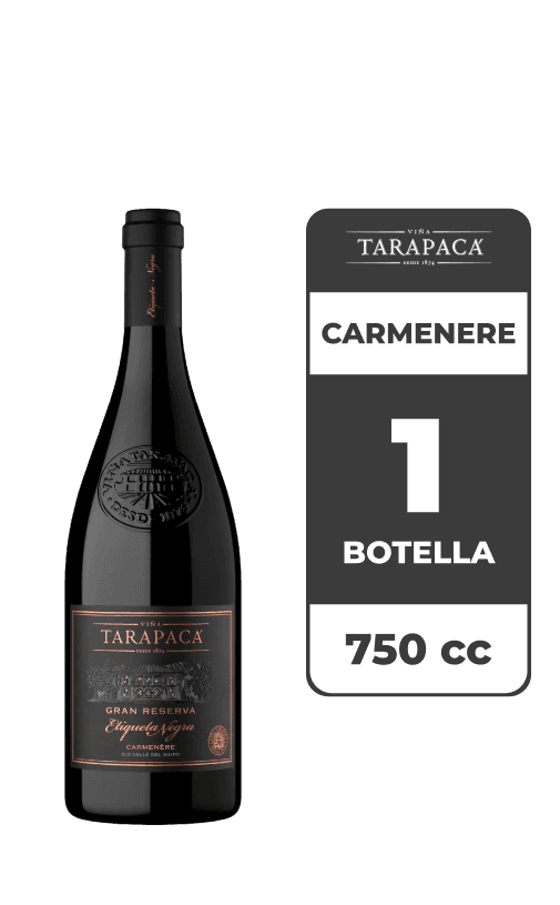Vino Tarapacá Gran Reserva Etiqueta Negra Carmenere 750cc