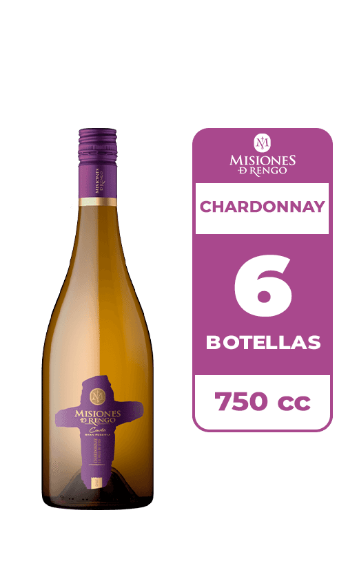 6x Vino Misiones De Rengo Cuvée Chardonnay 750cc