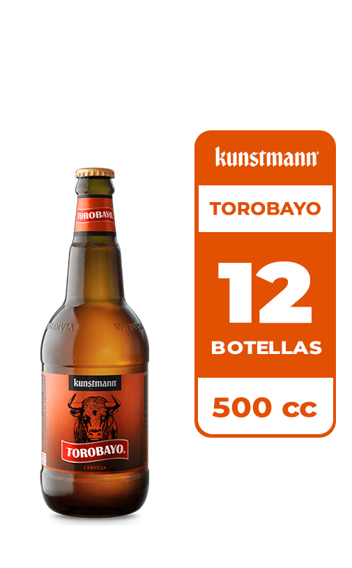 12x Cerveza Kunstmann Torobayo 5.0° Botella 500cc