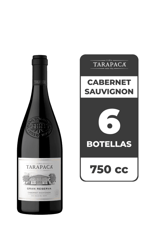 6x Vino Tarapacá Gran Reserva Cabernet Sauvignon 750cc