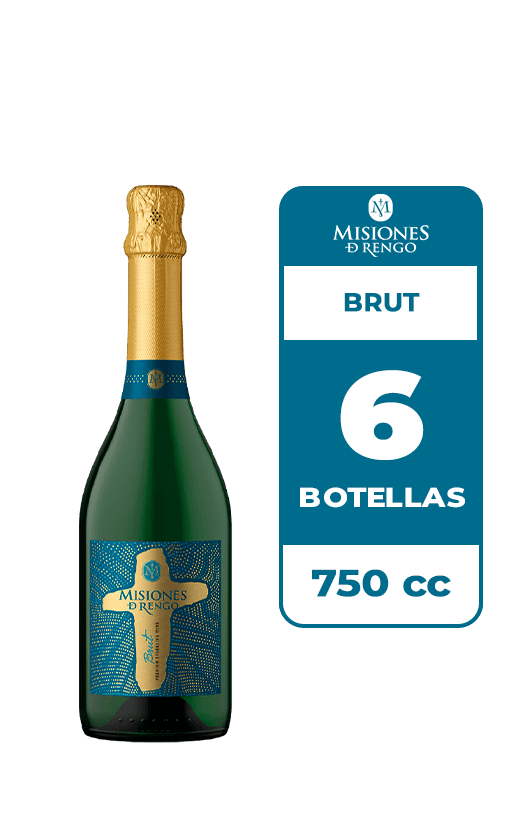 6x Espumante Misiones De Rengo Brut 750cc
