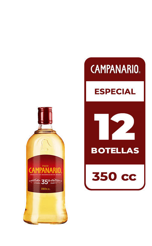 12x Pisco Campanario 35° 350cc