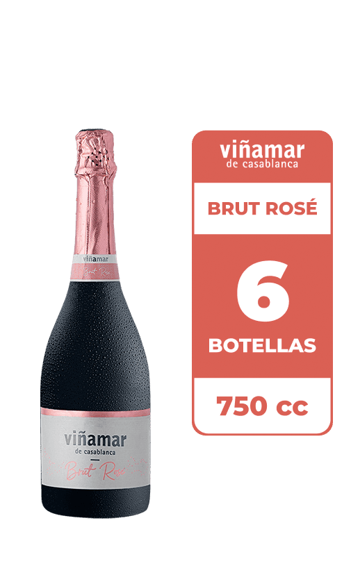 6x Espumante Viñamar Brut Rosé 750cc