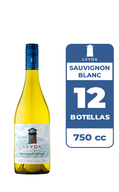 12x Vino Leyda Reserva Sauvignon Blanc 750cc