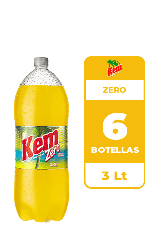 6x Bebida Kem Zero Botella 3L