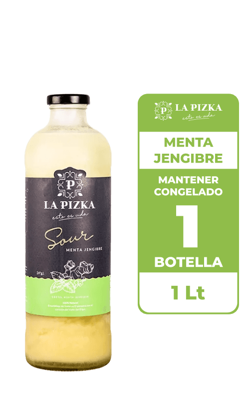 Cóctel Sour Menta Jengibre La Pizka 24° 1L