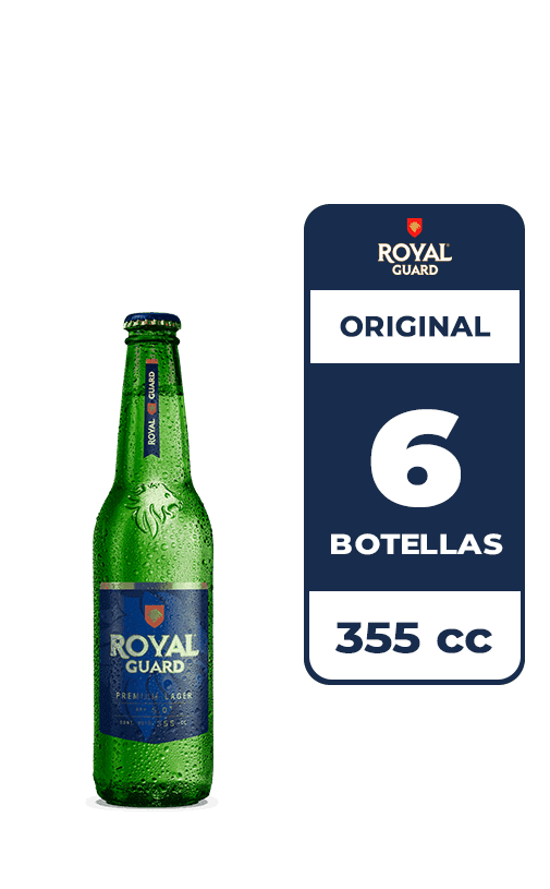 6x Cerveza Royal Guard 5.0° Botella 355cc