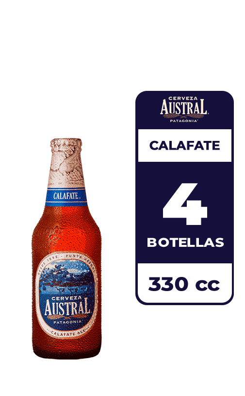 4x Cerveza Austral Calafate 5.0° Botella 330cc