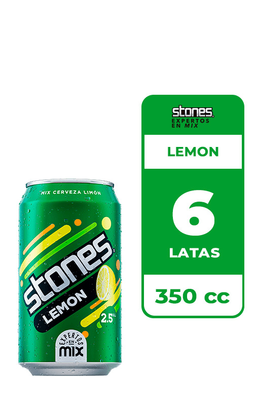 6x Cerveza Lemon Stones 2.5° Lata 350cc