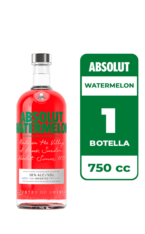 Vodka Absolut Watermelon 38° 750cc