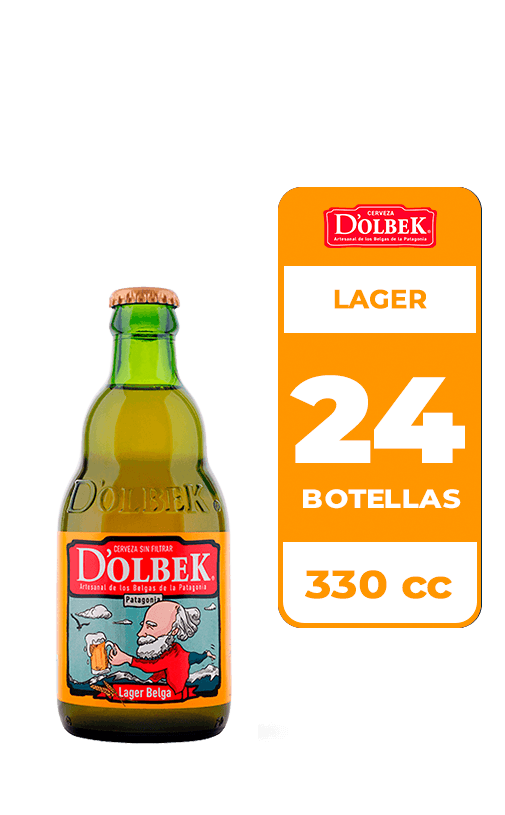 24x Cerveza D'Olbek Lager 4.5° Botella 330cc