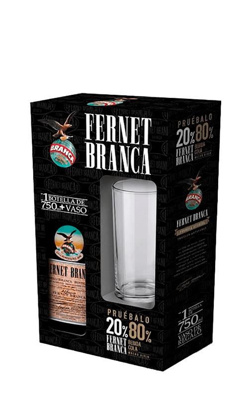 Fernet Branca 39° 750cc + Vaso
