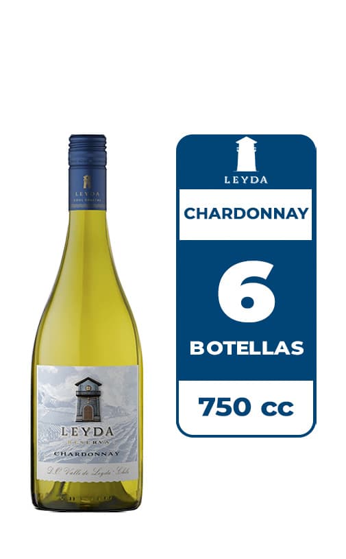 6x Vino Leyda Reserva Chardonnay 750cc