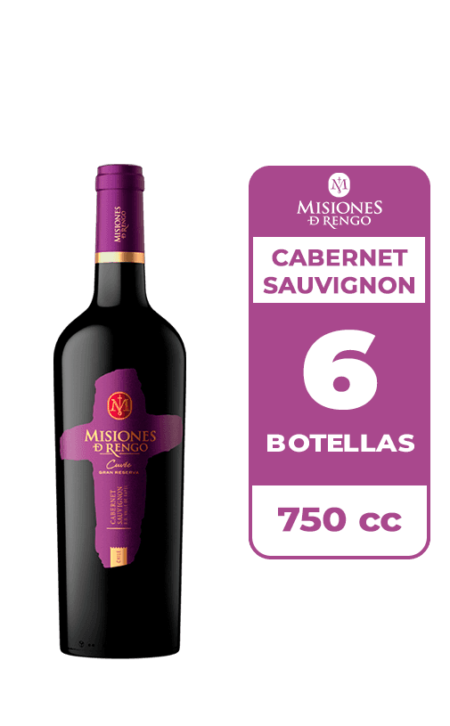 6x Vino Misiones De Rengo Cuvée Cabernet Sauvignon 750cc