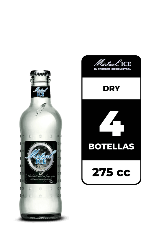 4x Cóctel Mistral Ice Dry 9° Botella 275cc