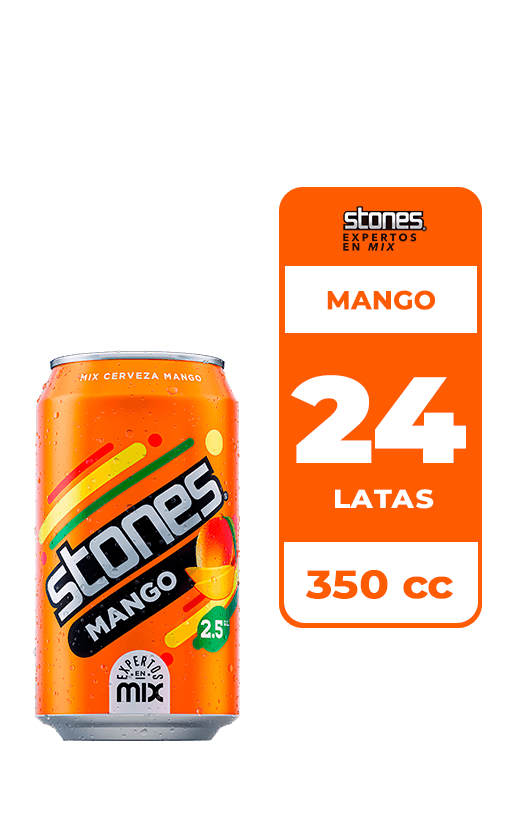 24x Cerveza Mango Stones 2.5° Lata 350cc