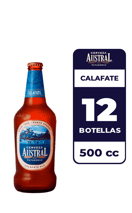 12x Cerveza Austral Calafate 5.0° Botella 500cc