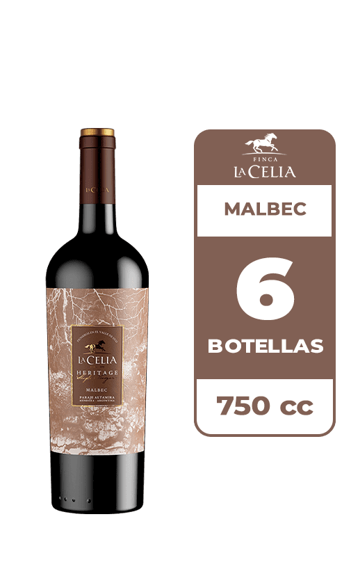 6x Vino La Celia Heritage Malbec 750cc