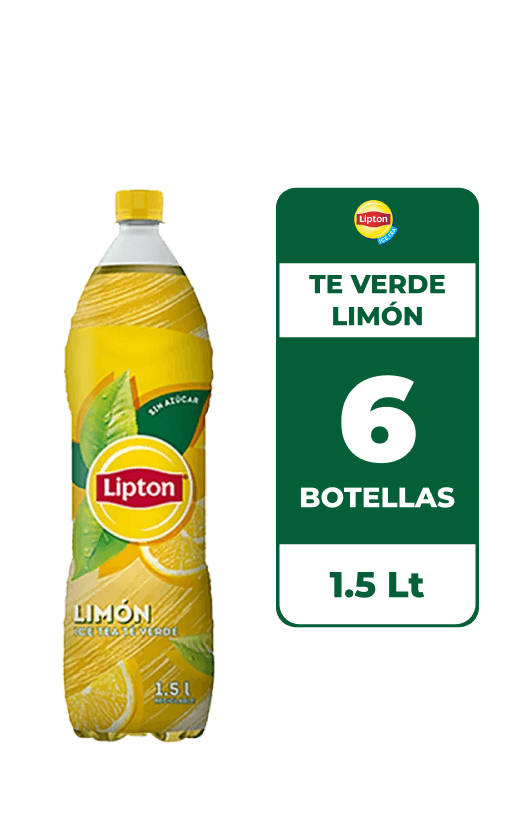 6x Ice Tea Lipton Té Verde Limón 1.5L