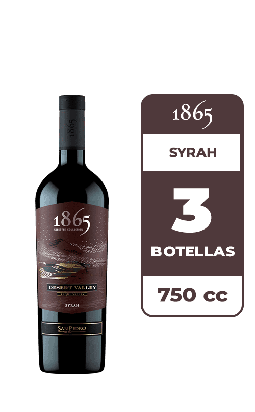 3x Vino 1865 Desert Valley Syrah 750cc