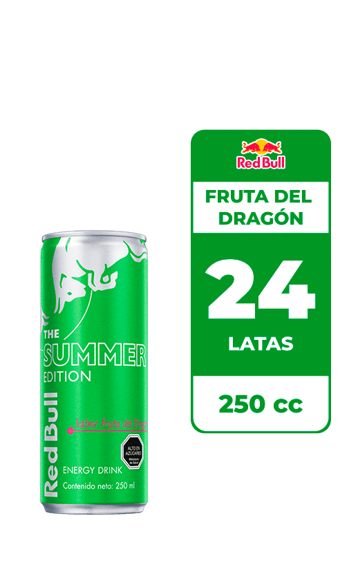 24x Bebida Energética Red Bull Fruta del Dragón 250cc