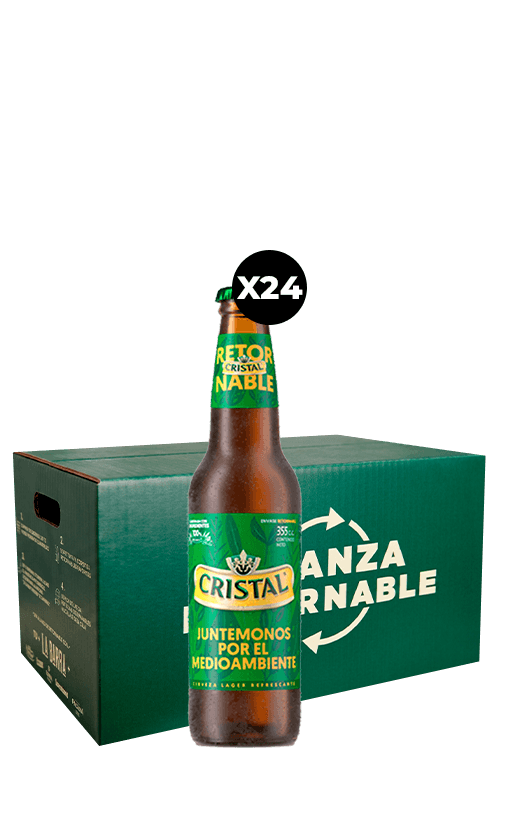 Promo 24x Cerveza Cristal 4.6° Botella 330cc