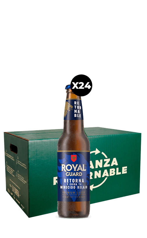 Promo 24x Cerveza Royal Guard 5.0° Botella 330cc