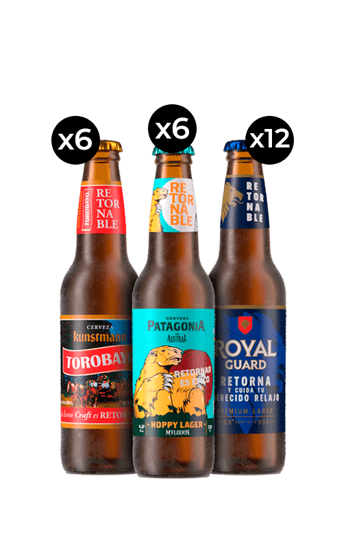 24x Caja Mixta Premium Retornable Botella 330cc