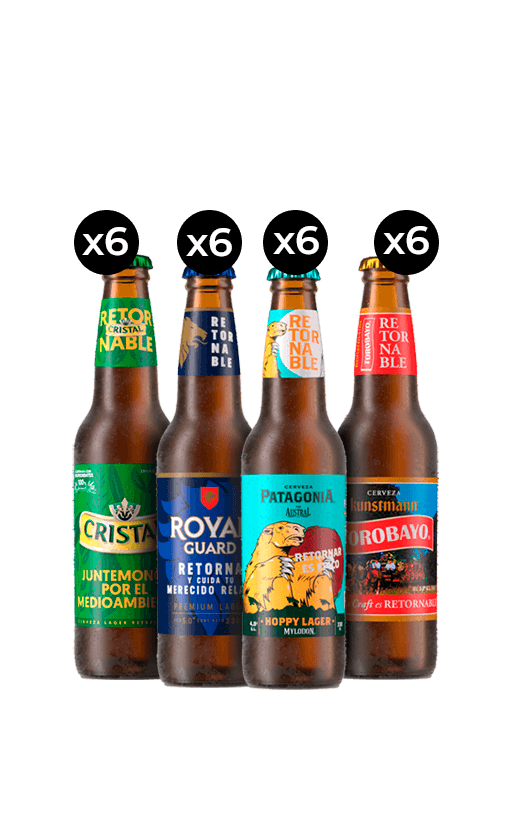 24x Caja Mixta Variedades Retornable Botella 330cc (sin envases)
