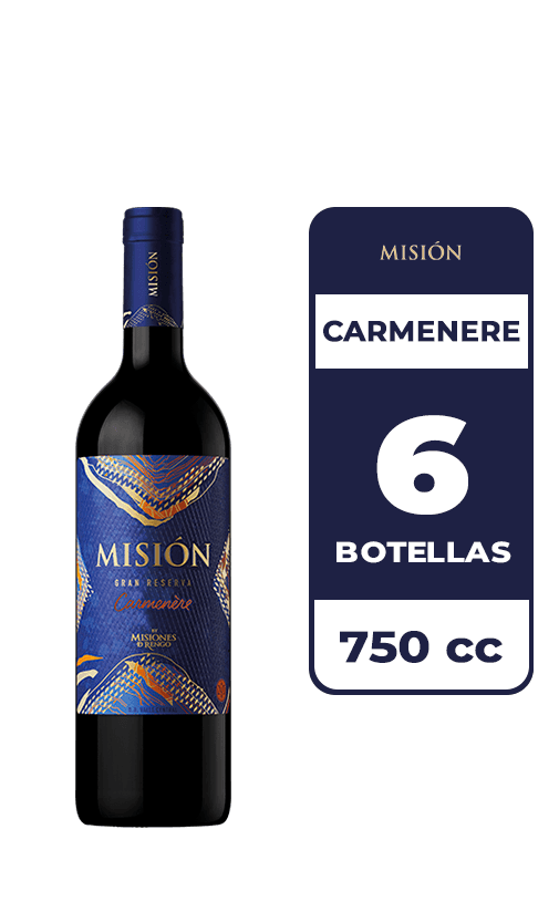 6x Vino Misión Medium Sweet Carmenere 750cc