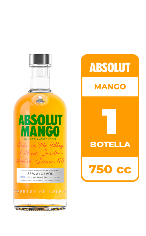 Vodka Absolut Mango 38° 750cc