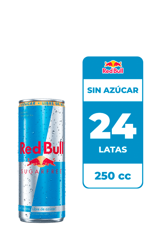 24x Bebida Energética Red Bull Sin Azúcar 250cc