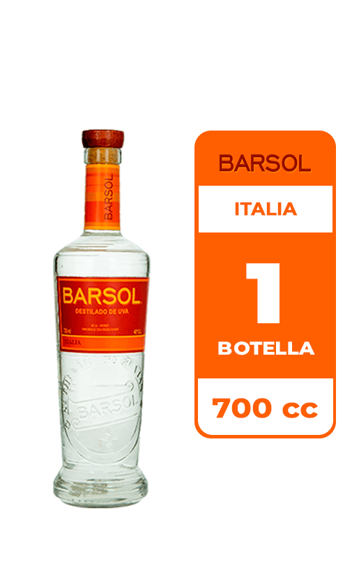 Destilado de Uva Barsol Italia 40° 700cc