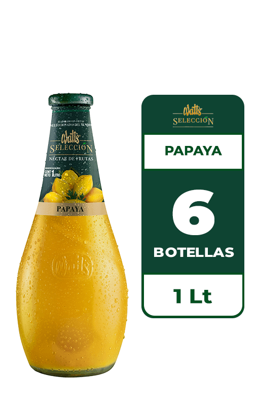 6x Néctar Watt's Selección Papaya 1L