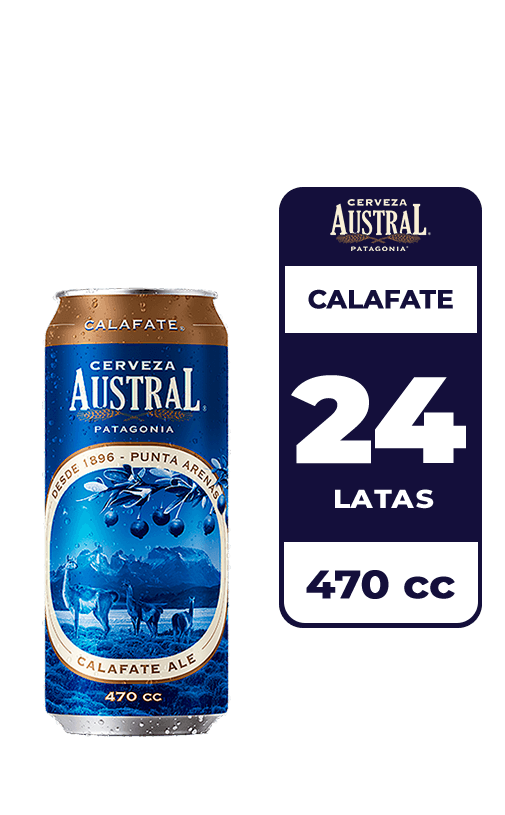 24x Cerveza Austral Calafate 5.0° Lata 470cc