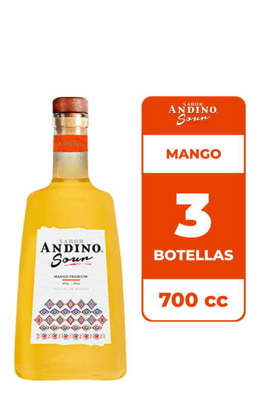 3x Cóctel Sabor Andino Mango 12° 700cc