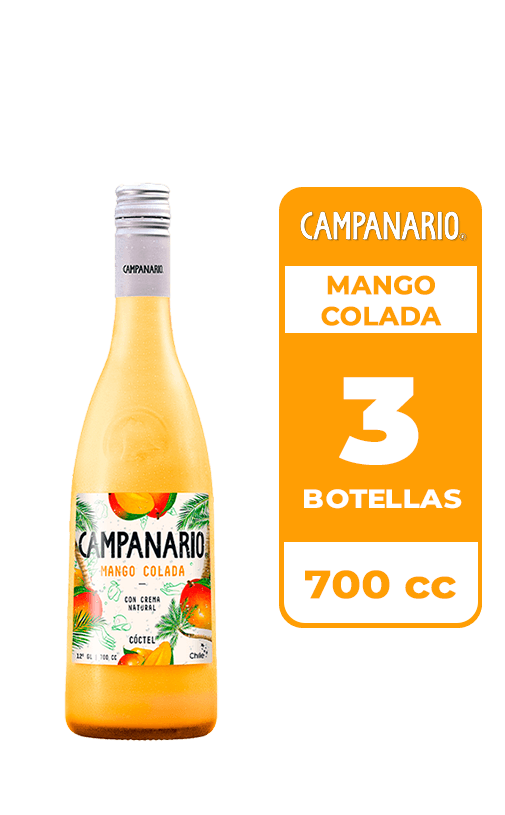 3x Cóctel Campanario Mango Colada 12° 700cc