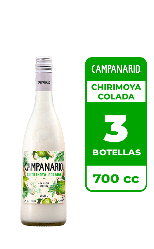 3x Cóctel Campanario Chirimoya Colada 12° 700cc