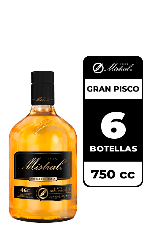 6x Pisco Mistral 46° 750cc