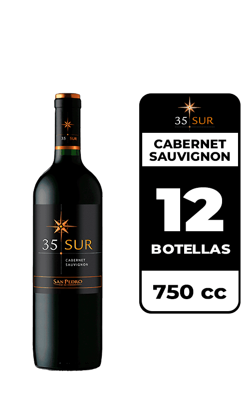 12x Vino 35 Sur Cabernet Sauvignon 750cc