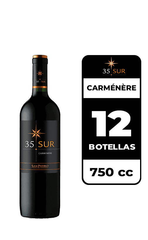 12x Vino 35 Sur Carmenere 750cc