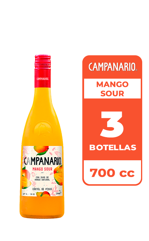 3x Cóctel Campanario Mango Sour 12° 700cc