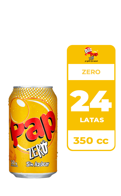 24x Bebida Pap Zero Lata 350cc