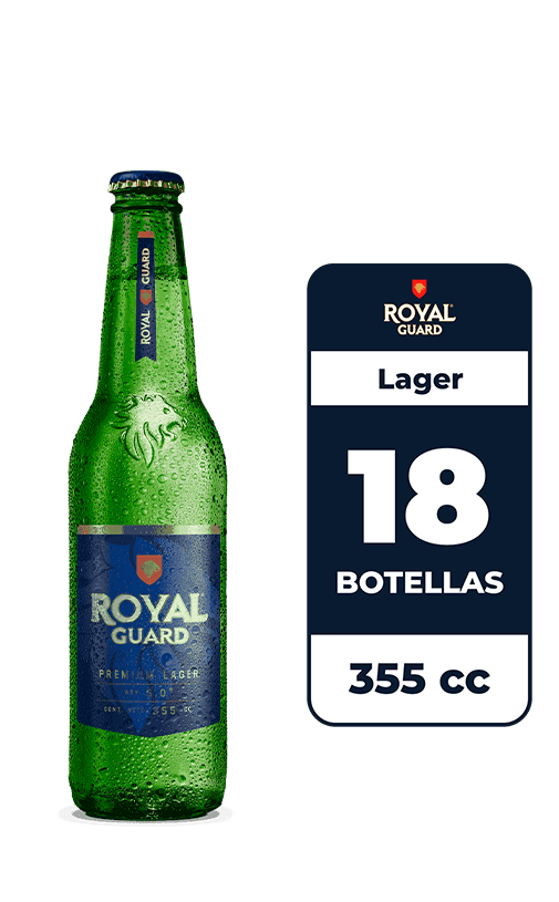18x Cerveza Royal Guard 5.0° Botella 355cc