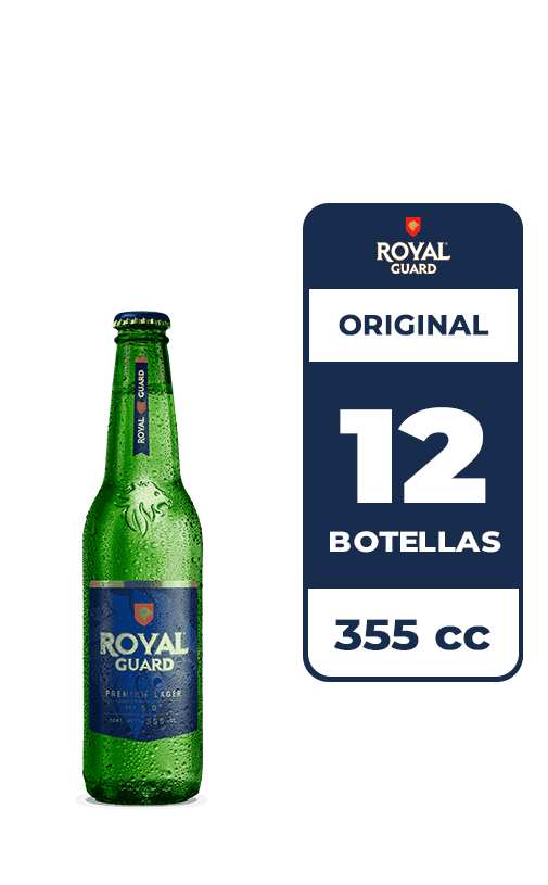 12x Cerveza Royal Guard 5.0° Botella 355cc